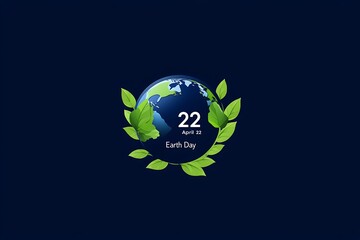 Vibrant Earth Day Logo for April 22