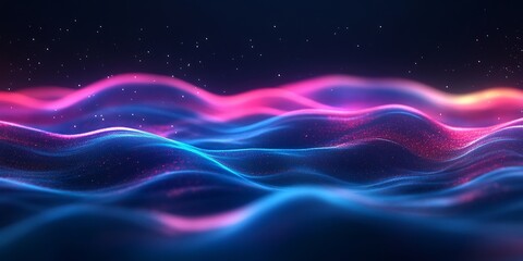 Obraz premium luminous waves forming dreamlike digital aura