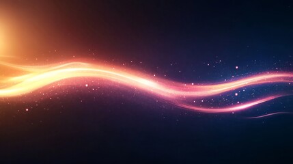 Fototapeta premium luminous waves blending into neon digital mist