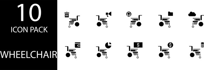 wheelchair Editable  Icon Set
