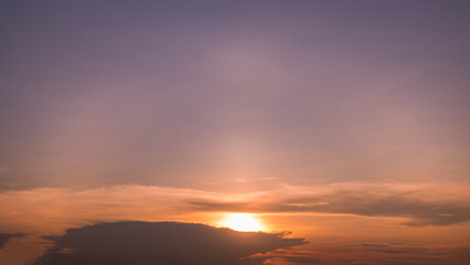 Panoramic view of sunset golden and blue sky nature background.
Colorful dramatic sky with cloud at sunset.Sky background.Sky with clouds at sunset.