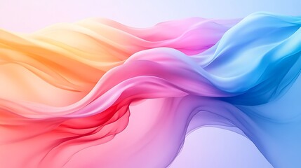 Abstract colorful fabric flowing, soft pastel colors. Possible use Fashion design inspiration