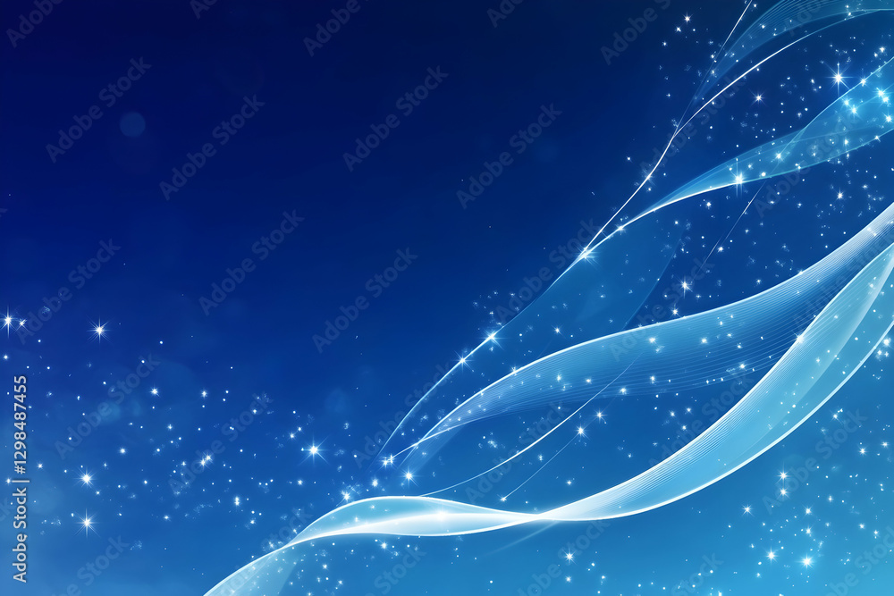 Aufkleber a blue background with a large white dna helix in the center, with sparkles and glitter around it. t
