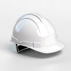 Fototapeta premium White Hard Hat Safety Helmet Construction Work
