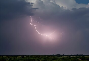 Thunderstorm Power – Intense Cloud-to-Ground Lightning Flashing Across the Dark Sky