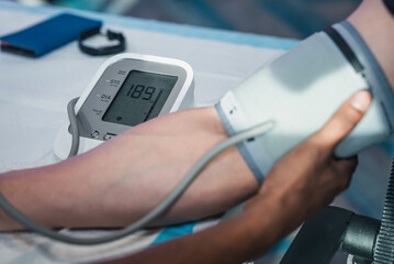health screening using a high blood pressure monitor