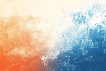 Obraz premium Orange blue white grainy gradient background, abstract noise texture pastel light banner, poster header backdrop design