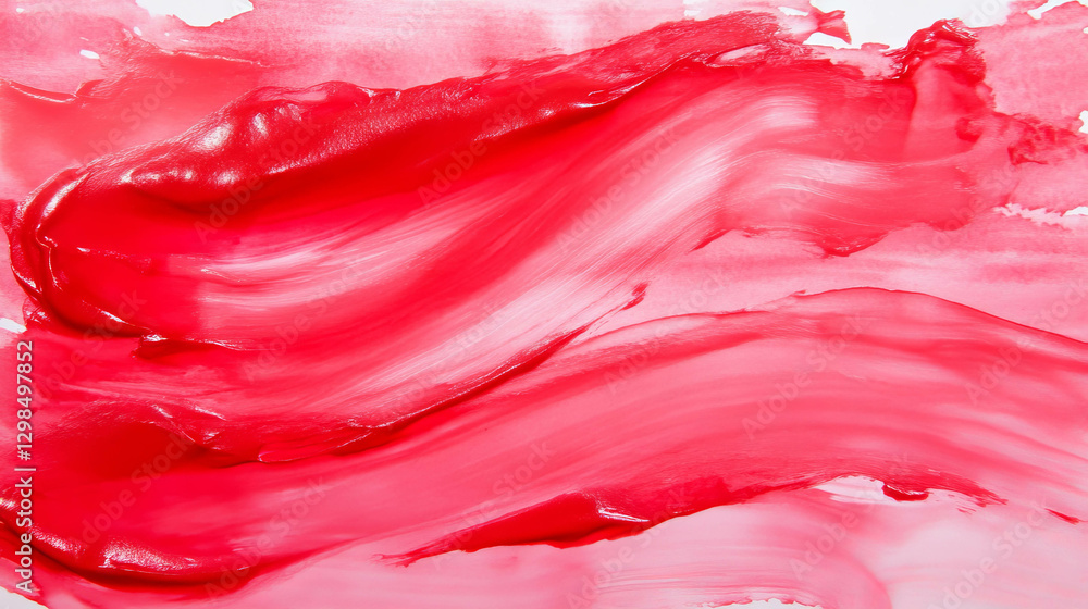 Poster abstract background with red ink blot and dry brush texture for creative design