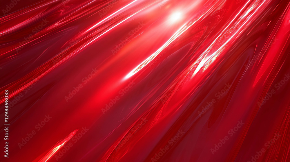 Poster vibrant red ink blot background with dynamic light rays for creative prints