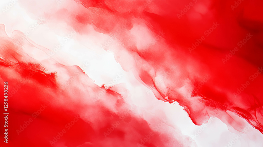 Poster artistic red ink blot background with wet paper texture effect