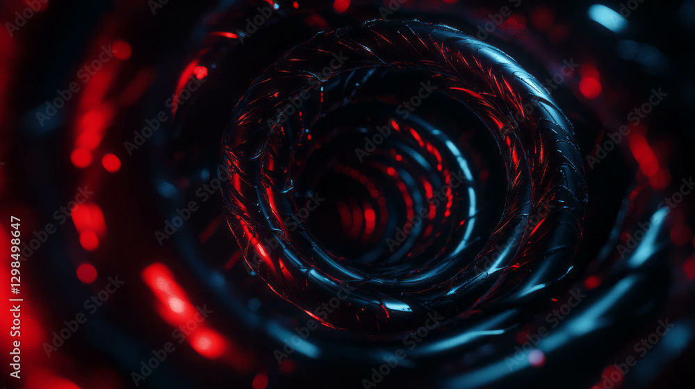 Poster surreal spiral pattern with abstract blur effect for creative design projects
