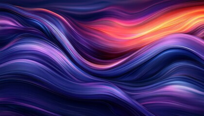 Abstract Wavy Background, Fluid Art Texture, Digital Painting With Vibrant Color Flow And Gradient