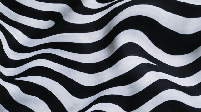 Abstract waves with distorted black and white patterns for modern digital design