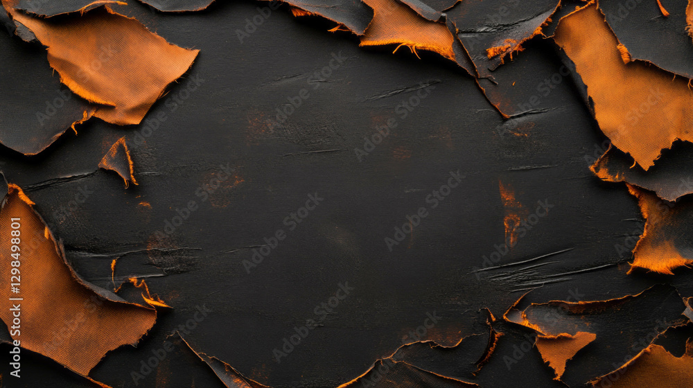 Poster rustic torn fabric texture with frayed edges for creative design backgrounds