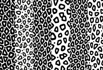 モノクロの動物園：様々なアーティストからインスピレーションを得たシームレスな白黒動物柄パターン

