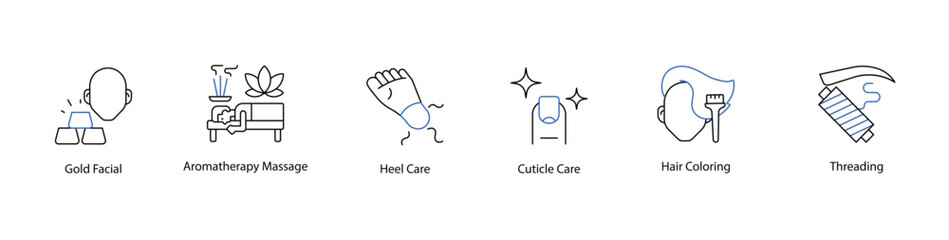 Luxury Spa and Beauty Icons, Aromatherapy, Facials, and Nail Care