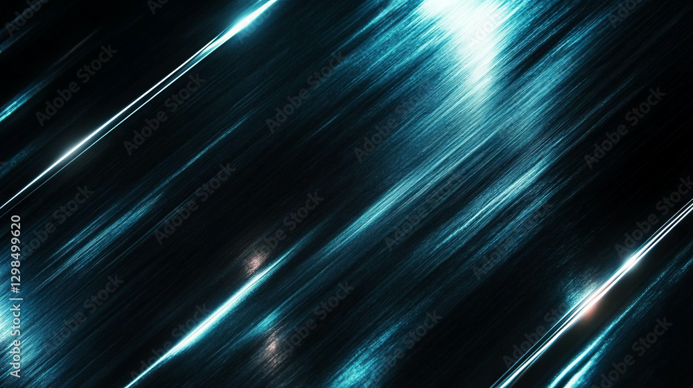 Poster abstract background with scratched metal texture and sharp light streaks for design and art projects