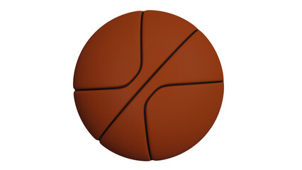 3d basketball isolated on white background