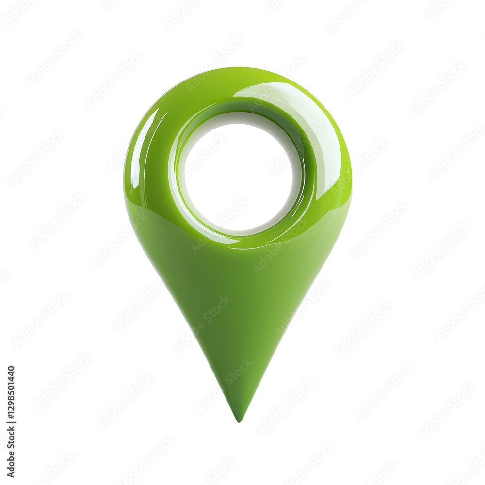 Poster a green location pin icon stands out against a backdrop symbolizing direction navigation and precise