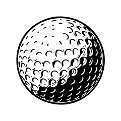 Golf ball icon. Golf ball isolated icon. Golf ball symbol. Black vector illustration
