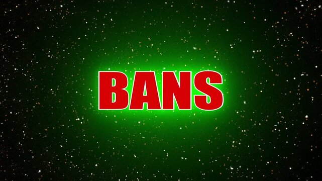 Bans are official prohibitions on certain actions, goods, or activities imposed by law or regulations.