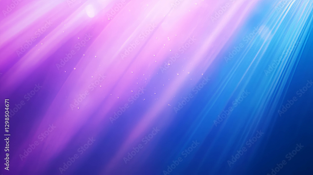 Poster ethereal light beams through misty atmosphere for web and print design