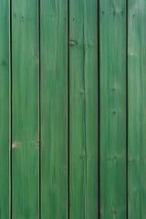 Fototapeta premium Textured wooden planks painted in vibrant green create lively ba