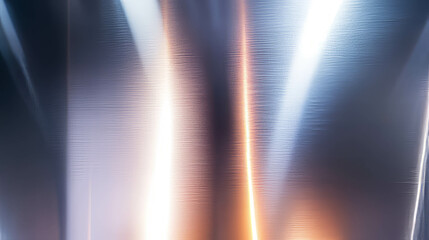 Abstract background of soft light reflecting on smooth metallic surface for modern design