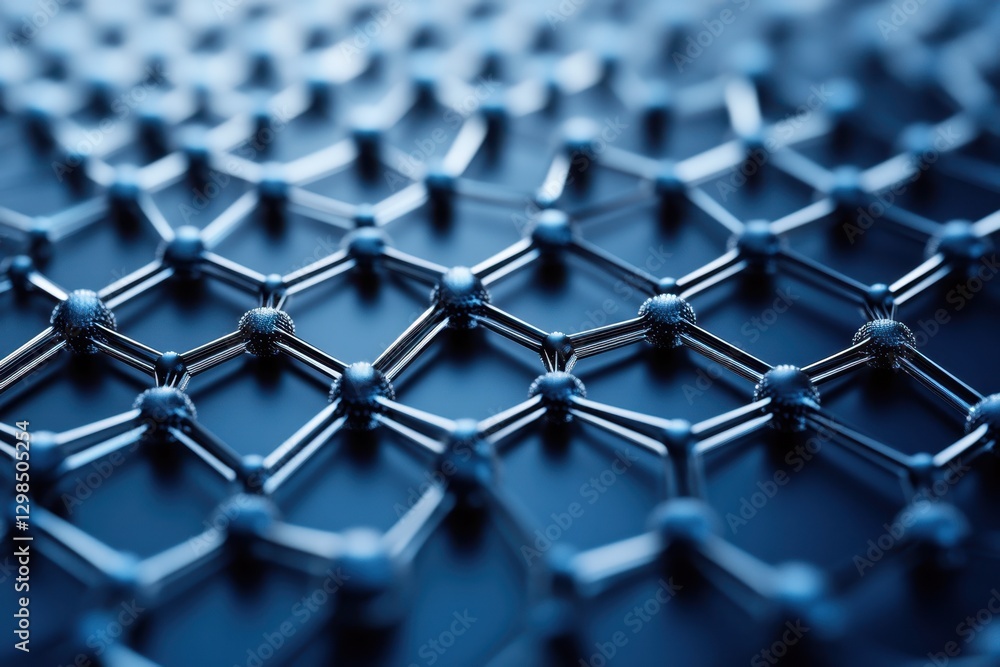 Aufkleber high-resolution view of a graphene structure showcasing atomic arrangement and bonding