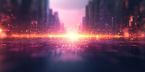 glowing sci-fi abstract background with soft misty transparency