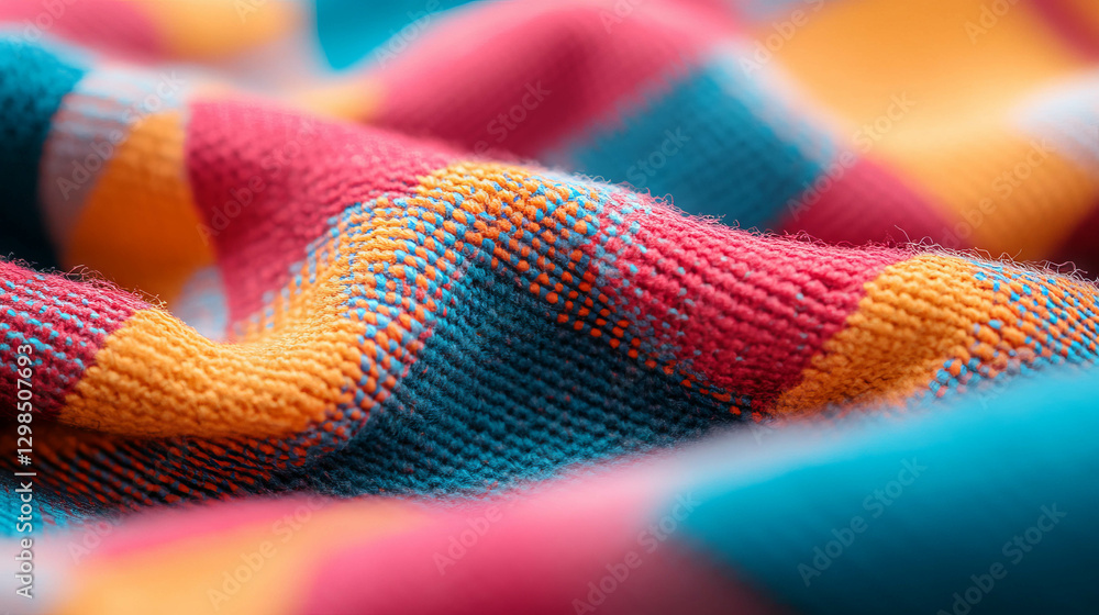 Poster vibrant textured fabric background with colorful patterns for design and creativity