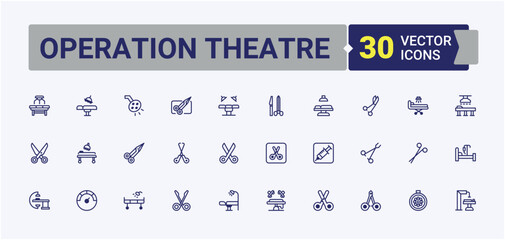 Operation Theatre simple icon. Pack of technique, embarrassing, doctor, room, leg, technology and more. Vector line and solid icons.