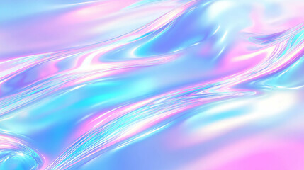 Obraz premium Iridescent water waves texture for creative design and background art