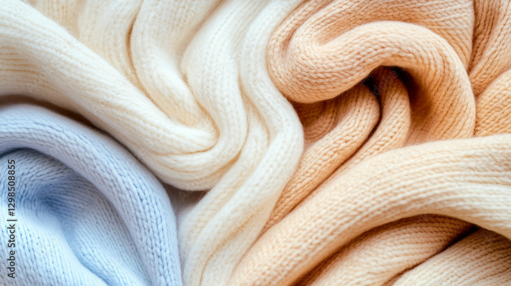 Poster soft wool texture background with delicate weave in pastel