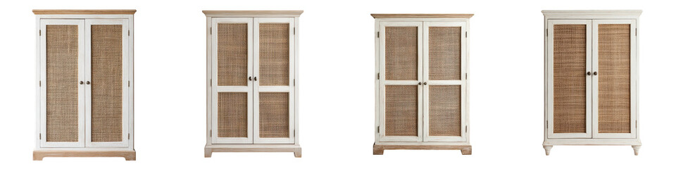 Rustic wooden cabinets with shelves in a cozy and inviting home interior design