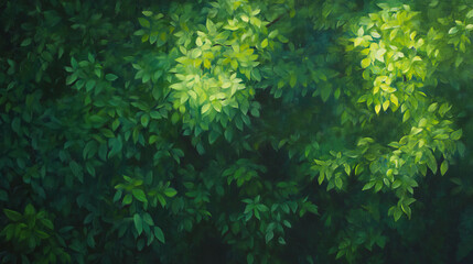 Fototapeta premium Sunlight filtering through lush forest canopy for nature and eco designs