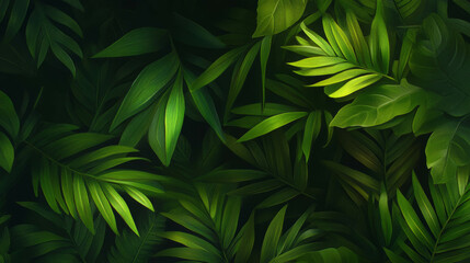 Vibrant green leaf texture with sunlight for nature and design