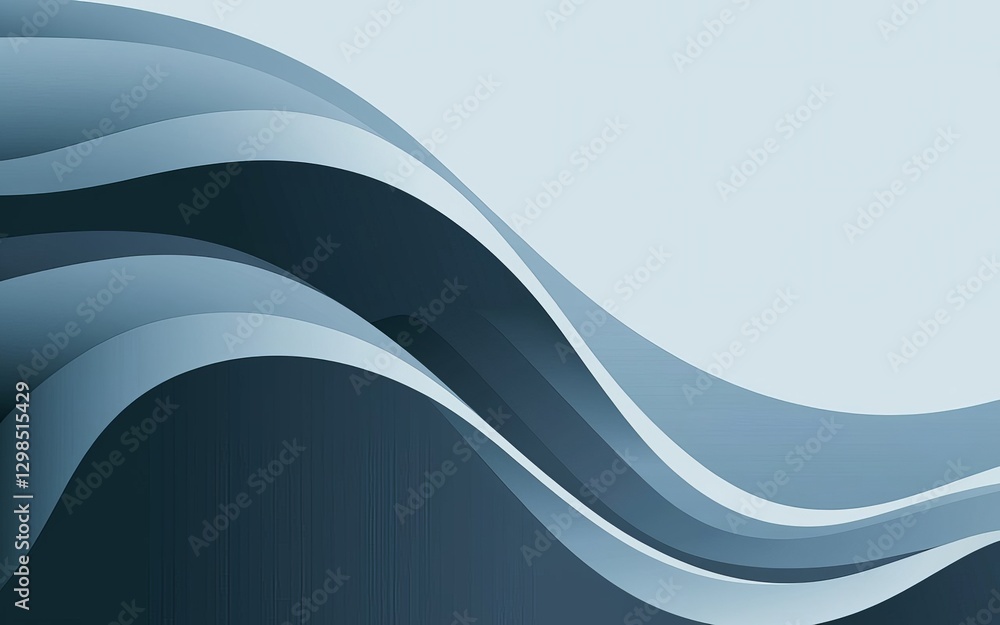 Poster abstract wave: an elegant and dynamic abstract design features flowing, wave-like forms in shades of