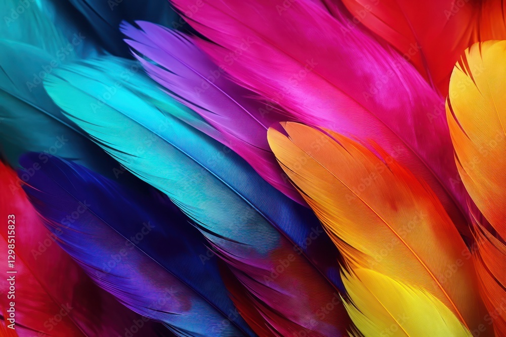 Poster abstract colourful feathers background backgrounds pattern lightweight.
