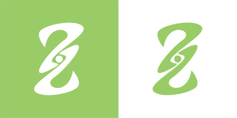 Abstract vortex spiral simple logo graphic