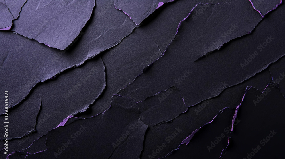 Poster dark torn paper texture with frayed edges for creative design projects