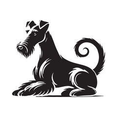 Obraz premium Minimalist Fox Terrier Dog Silhouette - Fox Terrier Dog Vector - Fox Terrier Dog Illustration.
