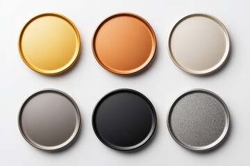 metal circles on white background