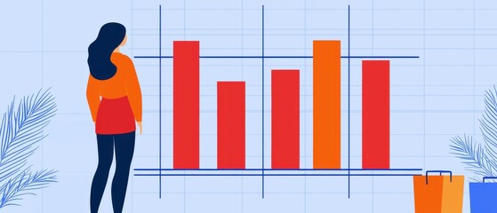 Financial Management Infographics concept. Infographic Comparing Inflation and Purchasing Power Trends