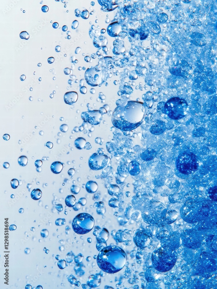Aufkleber Bubbles rising in clear water creating a refreshing atmosphere in a serene environment. Generative AI