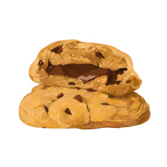 chocolate chip cookie illustration