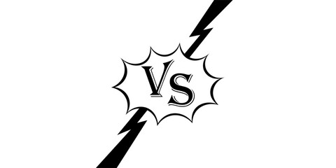 Versus logo vs letters for sports and fight competition. MMA, UFS, Battle, vs match, game concept competitive vs of floodlights vector design.