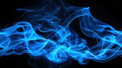 Solid Blue Background With Wisps of Fog Creating a Minimalist yet Striking Composition That Captures Ethereal Beauty in Monochrome Tones