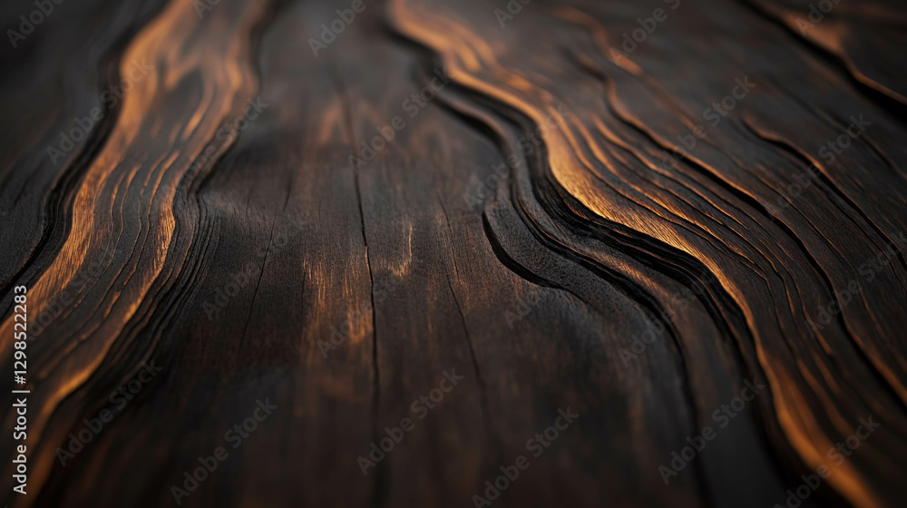 Poster rustic wooden texture with detailed wood grain and burn patterns for design projects