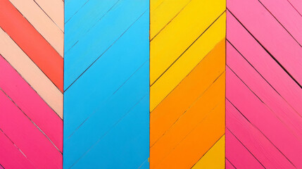 Vibrant geometric design on wooden texture for creative backgrounds